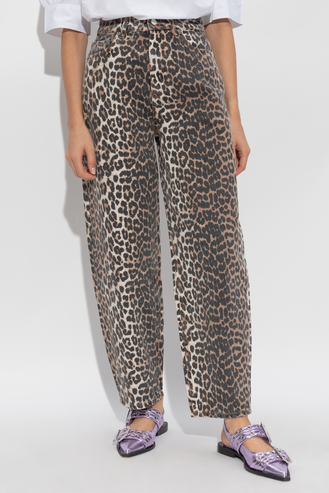 Ganni Animal Print Pants | Women's Clothing | Vitkac